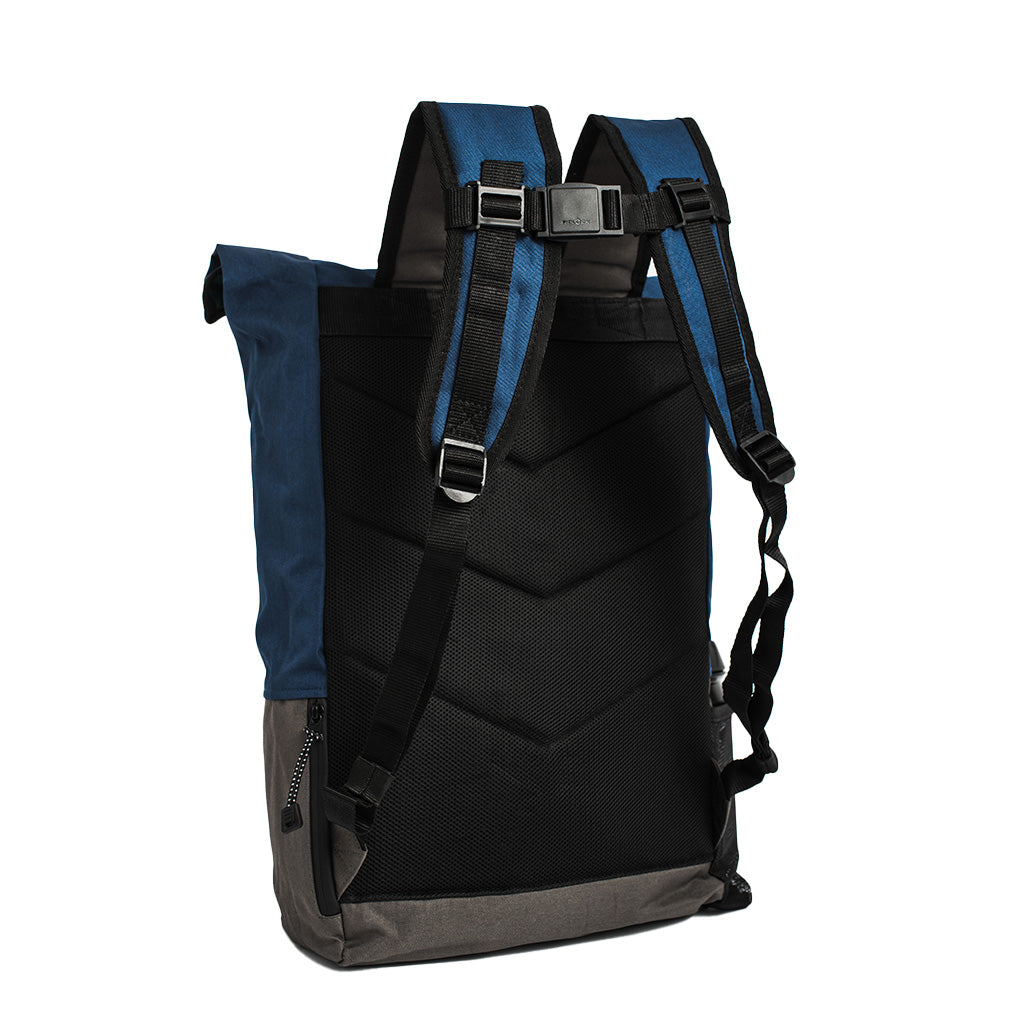 The HAZ Roll Top Backpack (Blue/Grey)