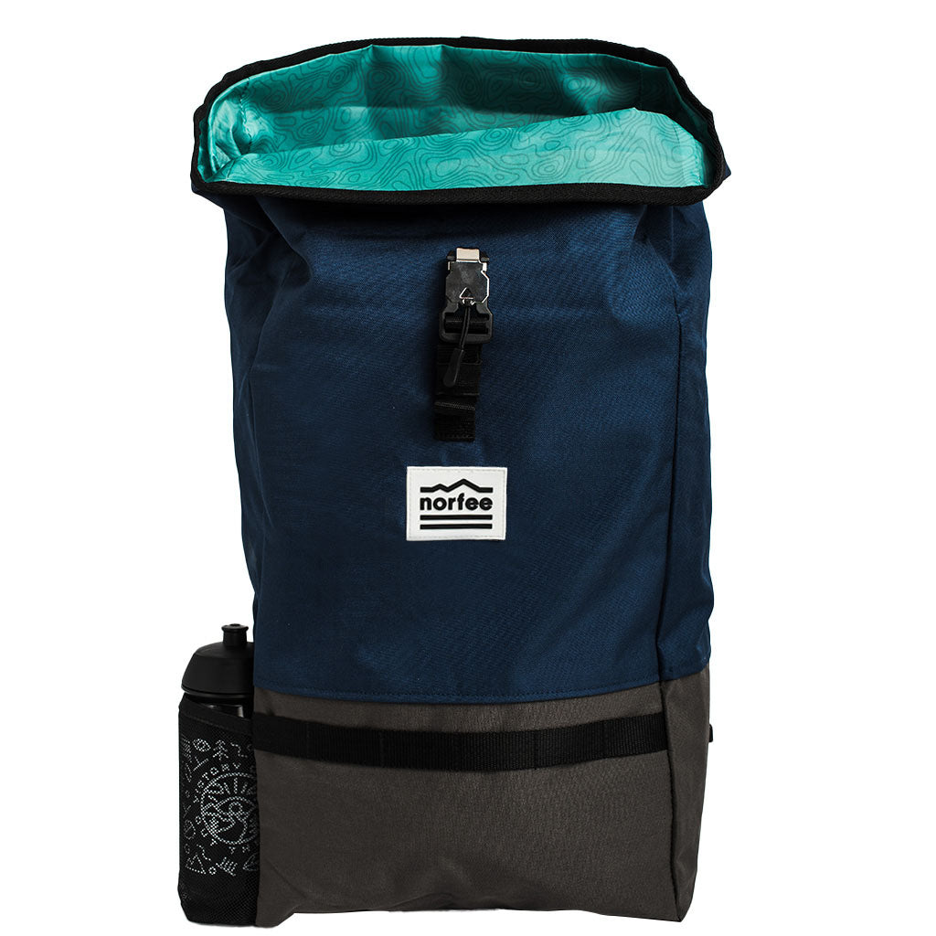 The HAZ Roll Top Backpack (Blue/Grey)