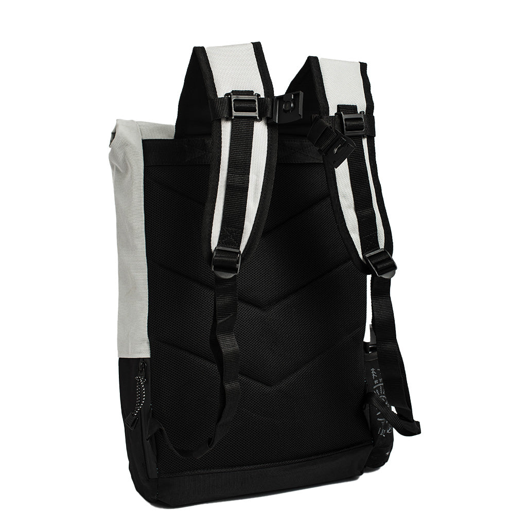 The HAZ Roll Top Backpack (Grey/Black)