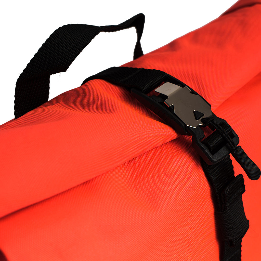 The HAZ Roll Top Backpack (Orange/Burgundy)